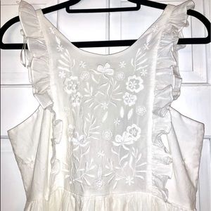 Zara floral embroidered dress